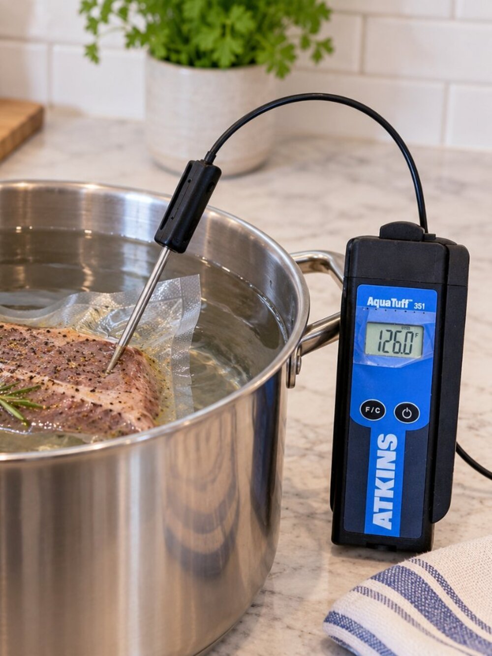 Atkins AquaTuff 351 Digital K-Type Waterproof ProfessionalThermometer -100to500F